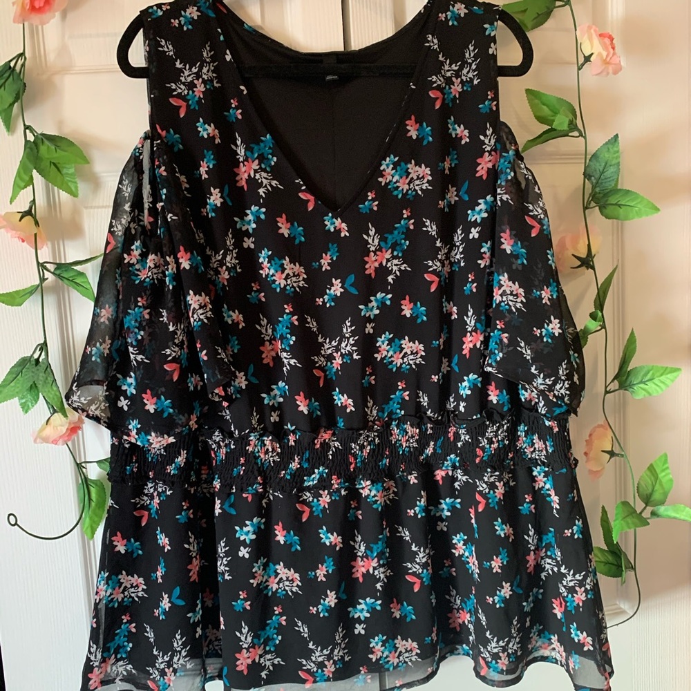 Chiffon Off The Shoulder Blouse